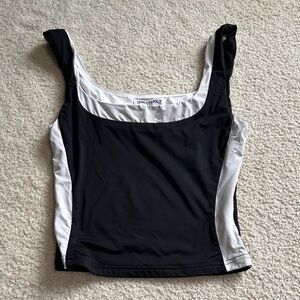 Princess Polly Black and White Contrast Tank